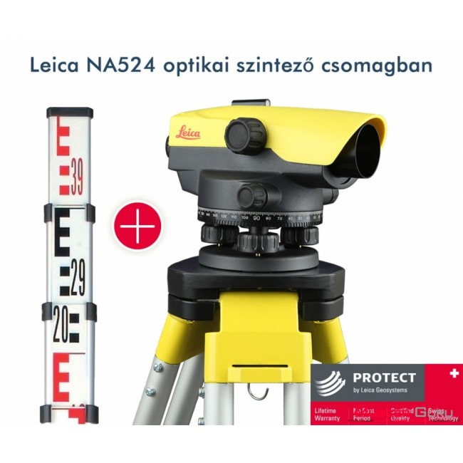 Bérlés - Leica NA524 optikai szintező szett - BER-840385 - Műszerbérlés Bérlés - Leica NA524 optikai szintező szett - BER-840385 - Műszerbérlés